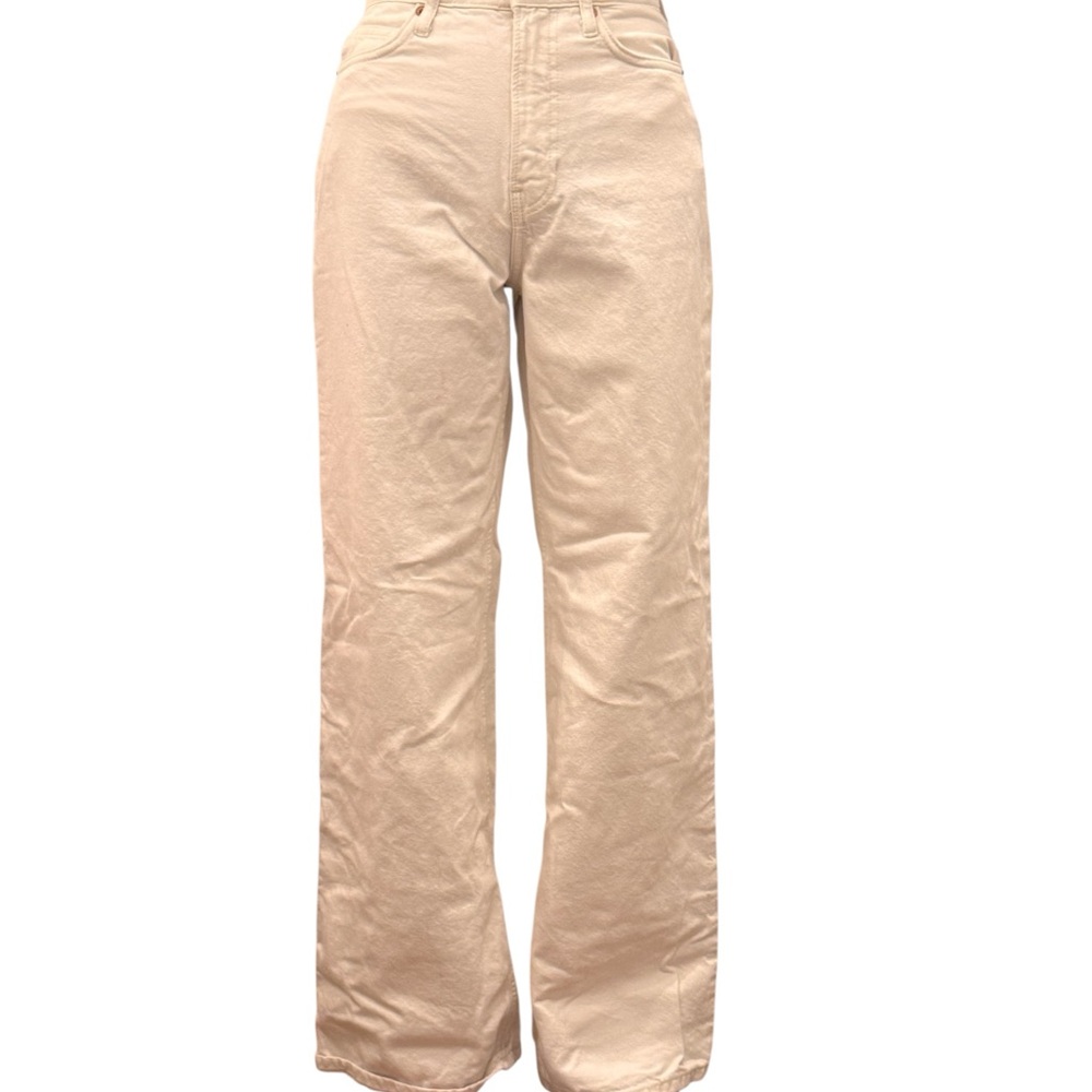 Reformation Cream Flare Wide Leg Jeans
